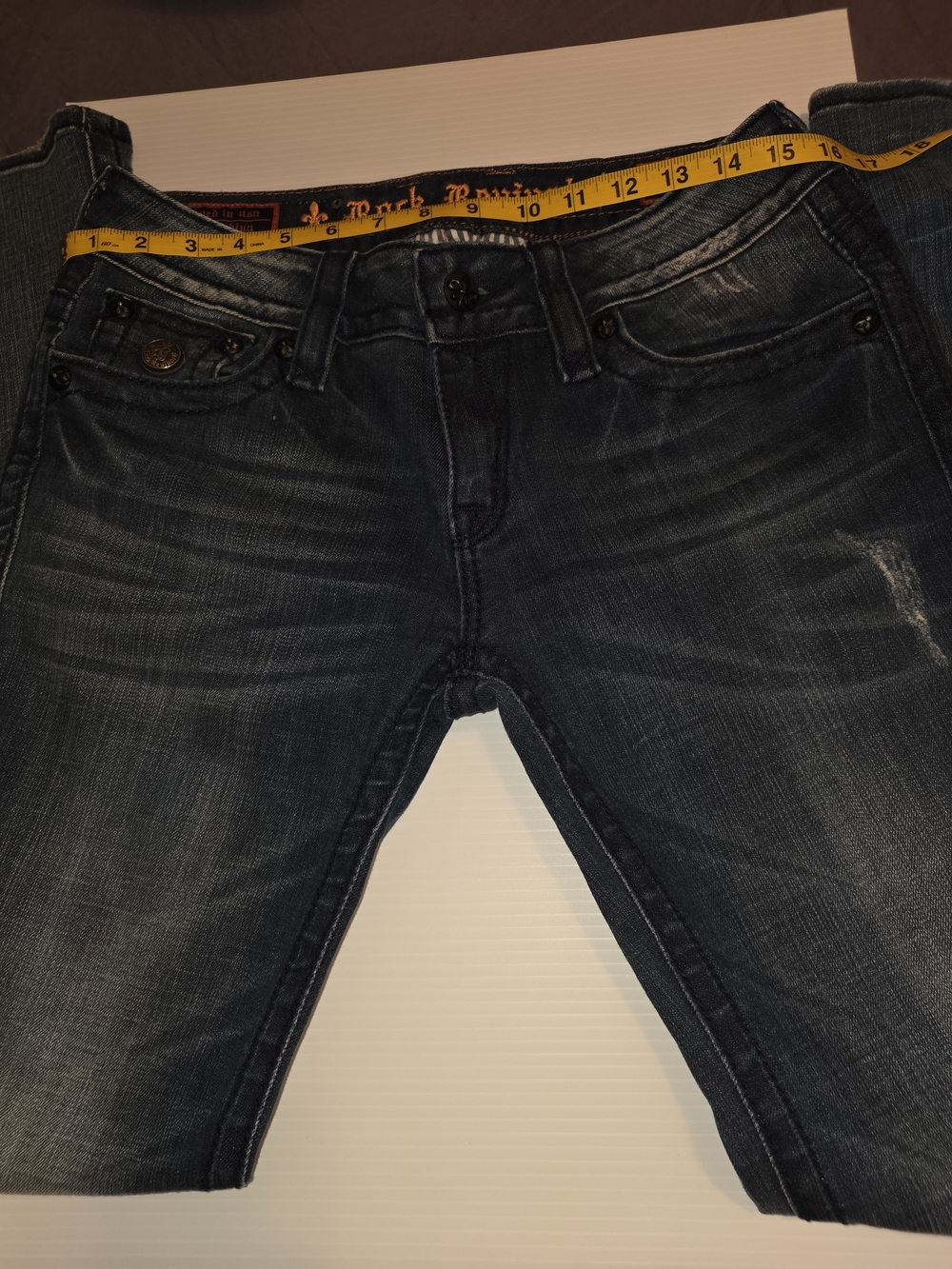 Rock Revival Women’s Boot Cut Jeans in Dark Blue Denim